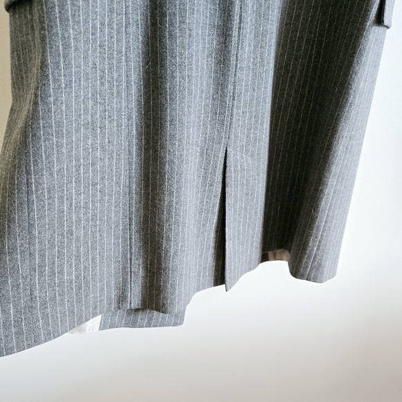 Zara S sleeveless blazer vest, grey with white stripes - Picture 4 of 10